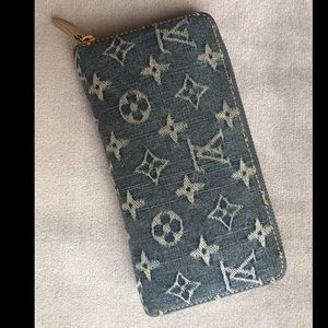 Vintage Louis Vuitton monogram denim wallet